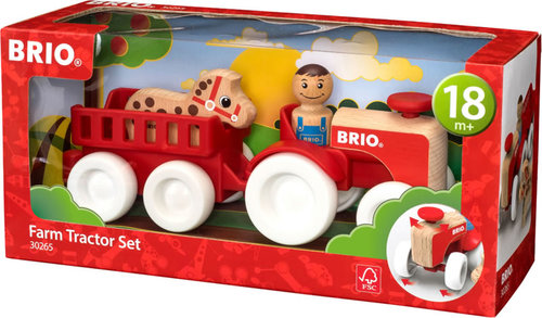 סט טרקטור חווה עם דמויות 4 חלקים מעץ 30265