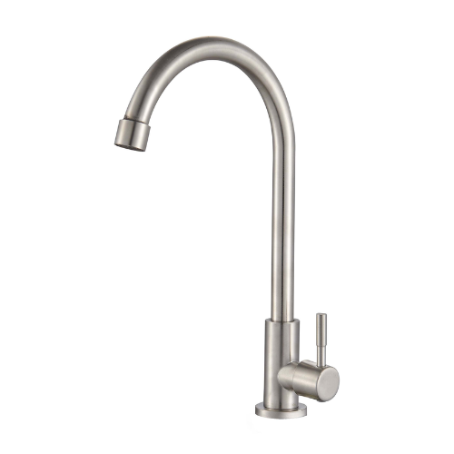 ברז פרח קשתי גבוה למים קרים Aquila 88134 דגם 13 | ניקל מוברש