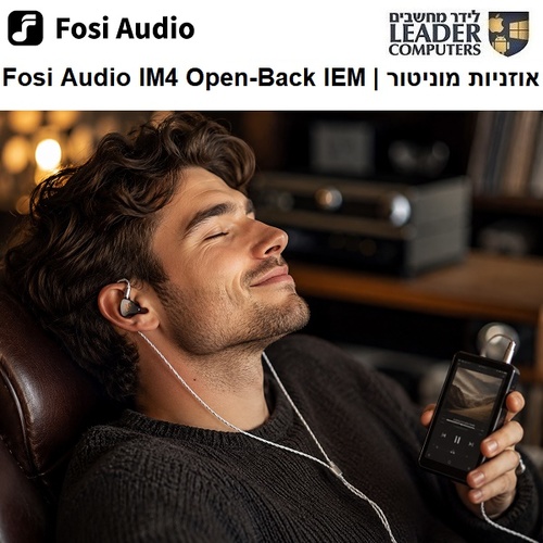 Fosi Audio IM4 Open-Back IEM Hi-Fi Earphones - אוזניות מוניטור תוך-אוזן פתוחות