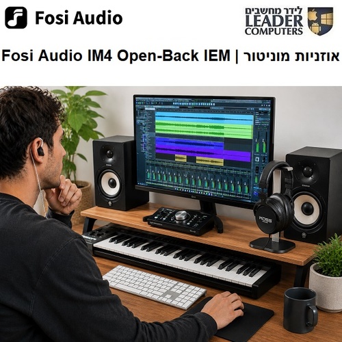 Fosi Audio IM4 Open-Back IEM Hi-Fi Earphones - אוזניות מוניטור תוך-אוזן פתוחות