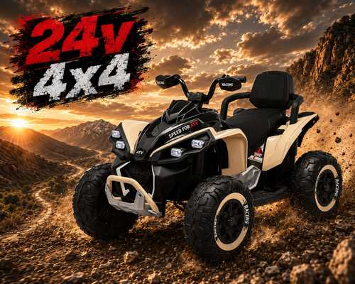 טרקטורון חשמלי לילדים 24V 4X4 – כוח, יציבות וחוויית שטח אמיתית