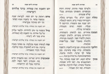 זמירות שבת עם עיטור זהב (L)