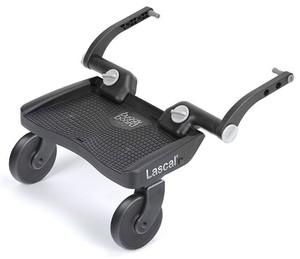  טרמפיסט לעגלה BuggyBoardMini עם קשירה במצב מורם - שחור/אפור Lascal