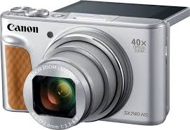 מצלמה ‏קומפקטית Canon PowerShot SX740 HS קנון - צבע כסוף בעברית