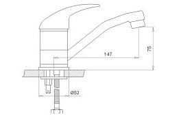 ברז פרח בינוני מסתובב מסידרת יועמיקס דגם 5590, יועם