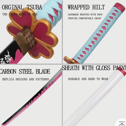 חרב מיצורי קאנרוג’י מקוטל השדים – Demon Slayer | Katana Mitsuri Kanroji Nichirin Sword –  