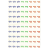 160 מדבקות שקופות בשרי חלבי פרווה גודל קטן