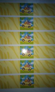 מדבקות מלבניות למיתוג בקבוקים ספארי 6 יח