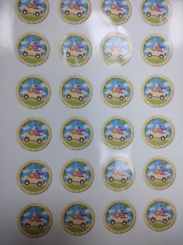 מדבקות עגולות קטנות למיתוג אישי ספארי 24 יח' 