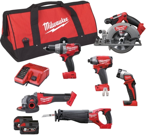 סט 6 כלים נטענים FUEL דגם MILWAUKEE M18 FPP6A