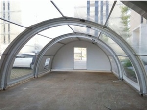 קירוי בריכה טלסקופי 12X6