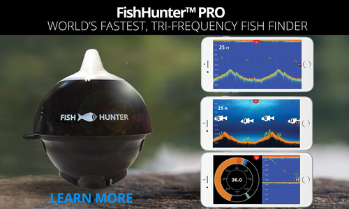 גלאי דגים לורנס מתחבר לסמארטפון LOWRANCE FISHHUNTER PRO