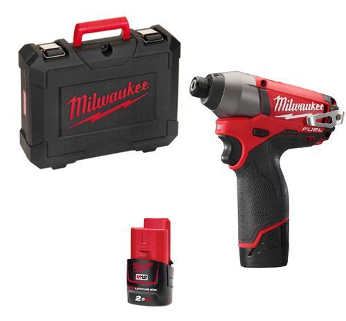 אימפקט 12V FUEL דגם M12CID סוללות MILWAUKEE 2AH