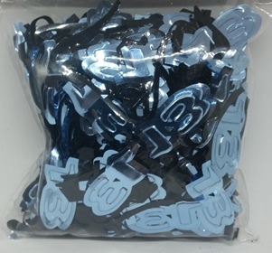 קונפטי תפילין והספרות 13  שחור כחול פסטל 50 יח' 
