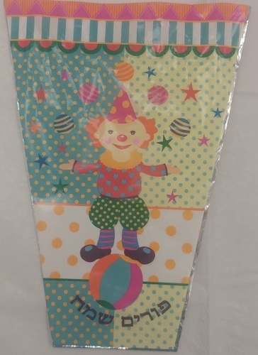 שקיות צלופן קטנות ליצן עם סוגר 10 יח' 