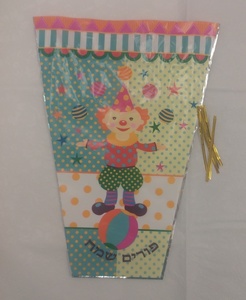 שקיות צלופן קטנות ליצן עם סוגר 10 יח