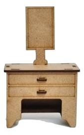 A chest of drawers with a mirror