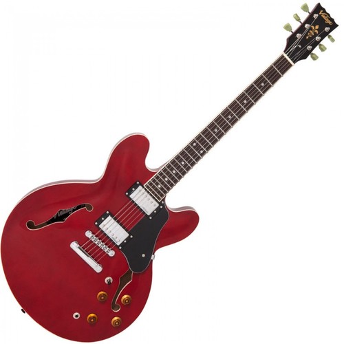 זווית נוספת JHS Vintage Semi Acoustic Cherry Red