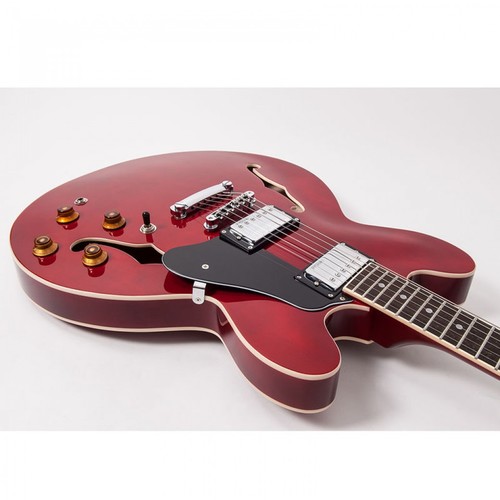 זווית נוספת JHS Vintage Semi Acoustic Cherry Red