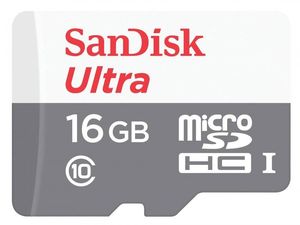 Sandisk Ultra micro SDHC 16GB USH1 Class 10 SDSQUNB סנדיסק