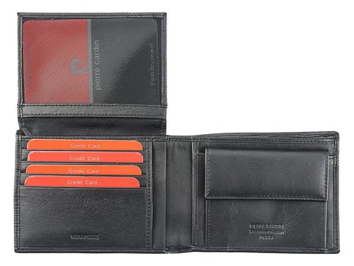 ארנק עור אלגנטי לגבר בלוק צרפתי pierre cardin