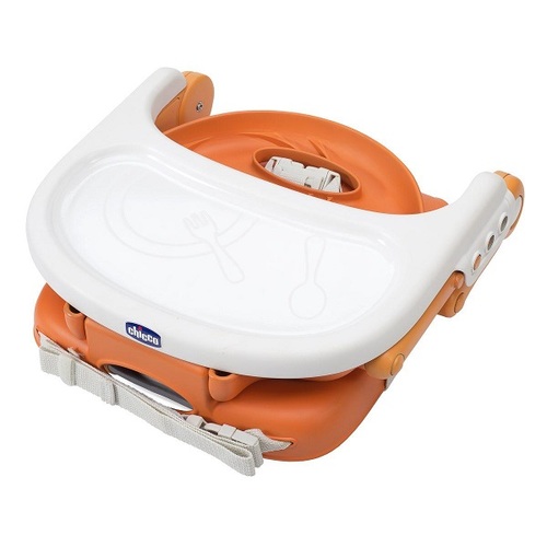 מושב הגבהה מתקפל עם מגש Poket Snack - אפור