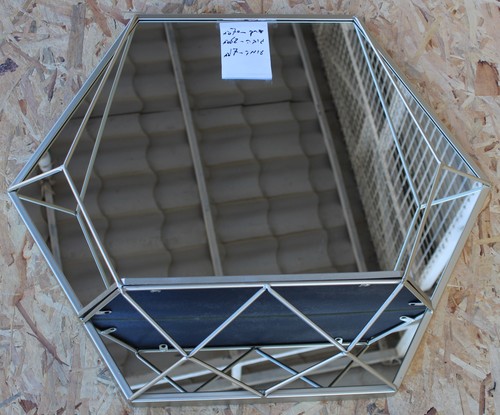 מראה יהלום ברזל ומדף 