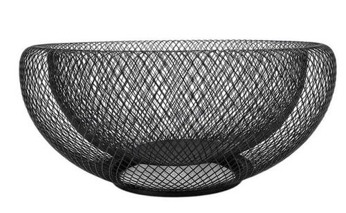 קערת פירות מעוצבת ממתכת שחורה - L - (29X14)