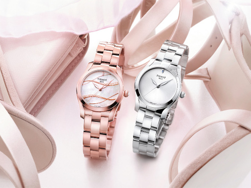 Tissot T1122103311100 נשים משובץ יהלומים