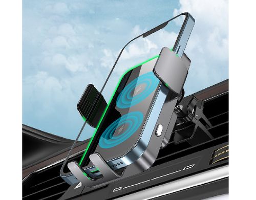 מעמד לטלפון עם מטען אלחוטי לרכב Ezcool WP-639 Auto senor Wireless Car Charger