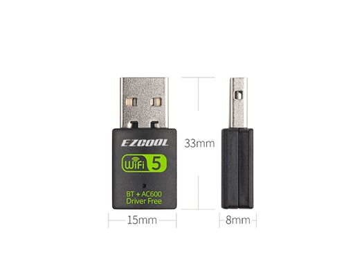 דונגל תקשורת אלחוטית 2in1 למחשב Ezcool BWA-260 Bluetooth USB WIFI Adapter   BT + WIFI  