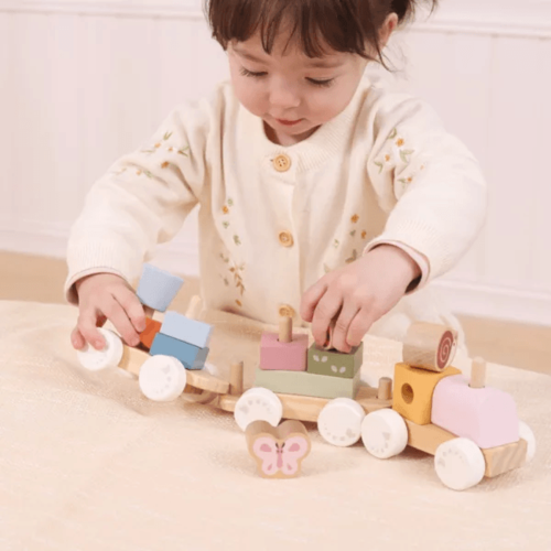 רכבת עץ צבעונית מעץ
