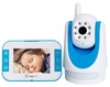 אינטרקום לתינוק דיגיטאלי, דו כיווני עם מצלמה מתכווננת ומסך ענק דגם מרתון 350 - לבן/כחול