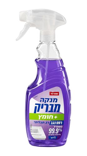 מנקה מבריק + חומץ – תרסיס רב תכליתי לניקוי וחיטוי משטחים | 1 ליטר