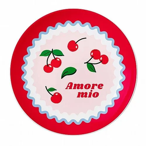 צלחות קינוח Bialetti Mercato Della Frutta בעיצובים צבעוניים דובדבנים תפוזים ולימונים