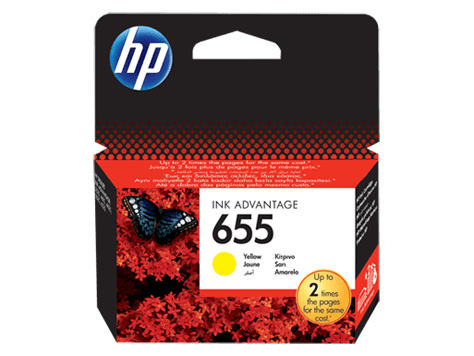 מחסנית דיו HP 655 Yellow Ink Cartridge
