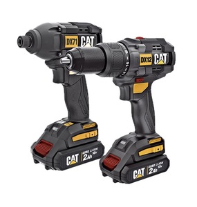 מברגה + מקדחה קטרפילר נטענות CAT DX12K 18V – כולל 2 סוללות ומטען במזוודה