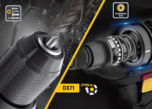 מברגה + מקדחה קטרפילר נטענות CAT DX12K 18V – כולל 2 סוללות ומטען במזוודה