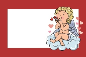 מדבקות מלבניות ל-Valentine's 18 יח' 