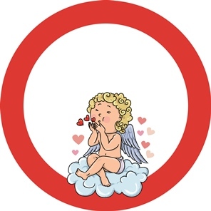 מדבקות עגולות גדולות למיתוג אישי ל-Valentine