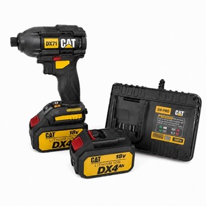 מברגת אימפקט קטרפילר נטענת CAT DX71 18V – כולל 2 סוללות 4.0Ah ומטען