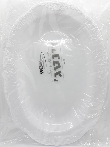מגש אובלי וינטג' לבן 3 יח'
