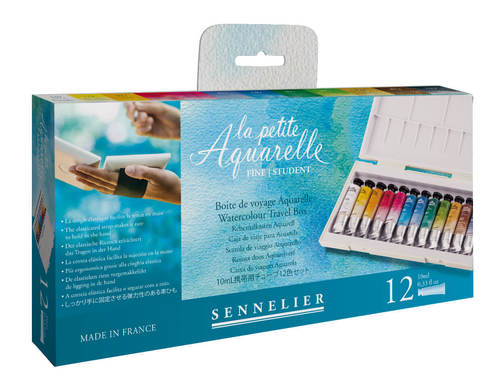 סט צבעי מים 12 שפופרות + אחיזת גומי La Petite Aquarelle