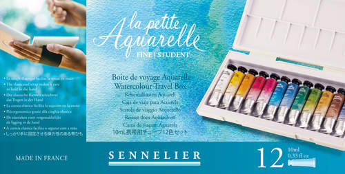 סט צבעי מים 12 שפופרות + אחיזת גומי La Petite Aquarelle