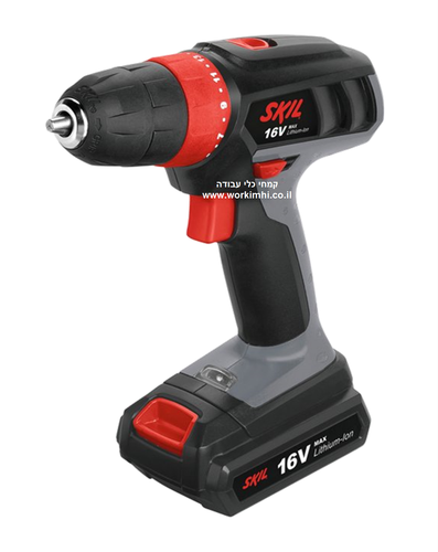 מברגה/מקדחה 16V עם סוללה לתיום 1.5AH תוצרת SKIL