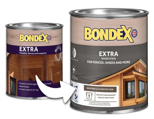 BONDEX EXTRA – צבע חצי שקוף לפרגולות, גדרות וכל סוגי העץ.