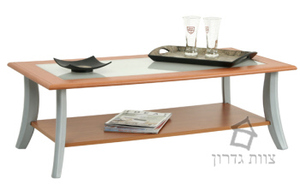 שולחן קפה לסלון עם זכוכית