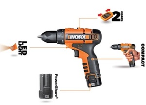 מברגה מקדחה נטענת קומפקטית 12V WORX