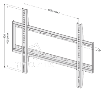 זרוע שיח קבועה למסכים עד ''50