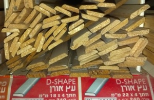 פרופילי D-Shape מעץ אורך 2.4 מטר